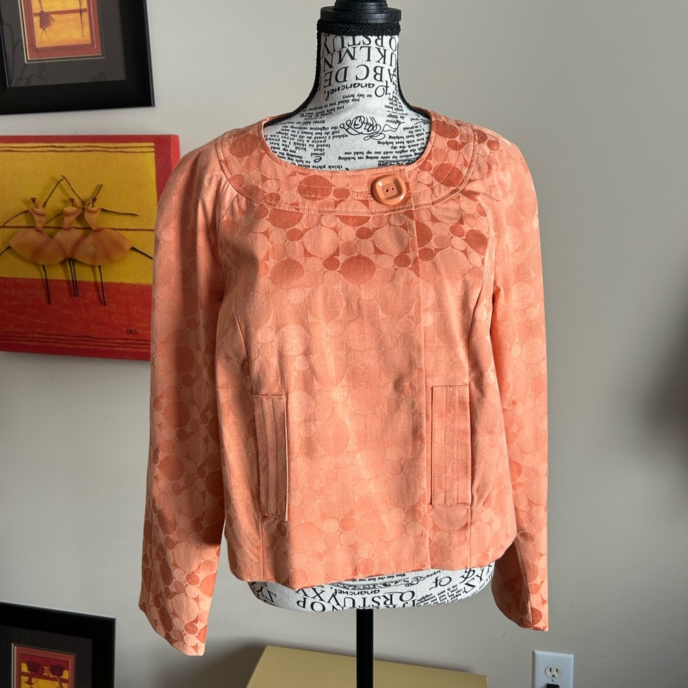 Requirements Peach Patterned Women's Blazer